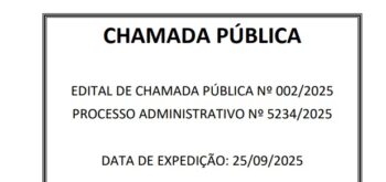 CHAMADA PÚBLICA Nº 002/2025 – PNAE