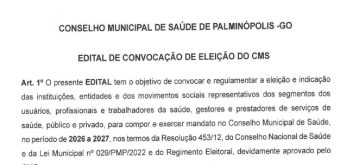 EDITAL DE CONVOCAÇÃO DE ELEIÇÃO DO CMS