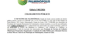 Edital Nº 002/2026 – CHAMAMENTO PÚBLICO