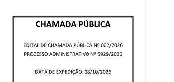EDITAL DE CHAMADA PÚBLICA Nº 002/2026